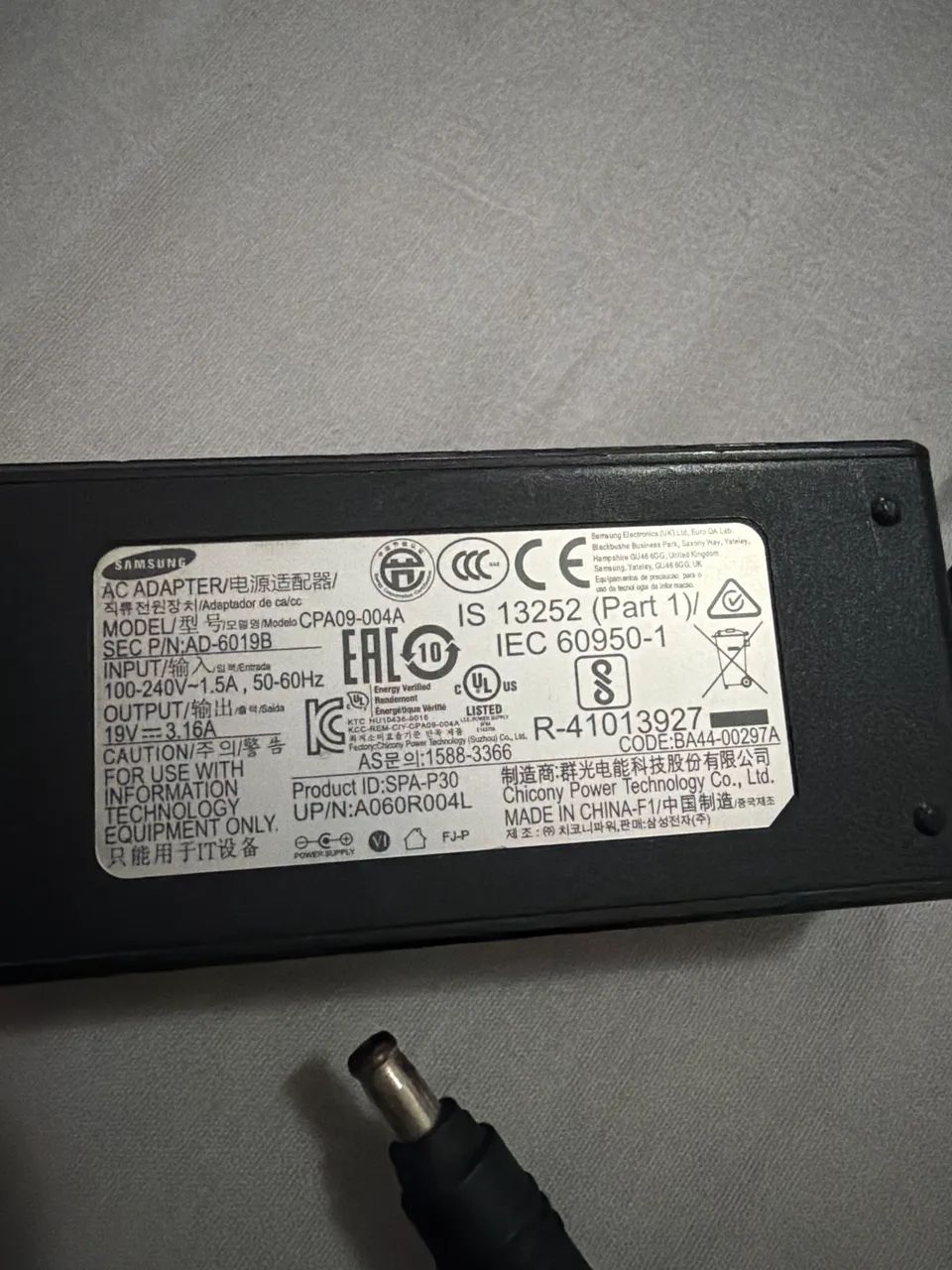 fonte notebook samsung cpa09 004a original