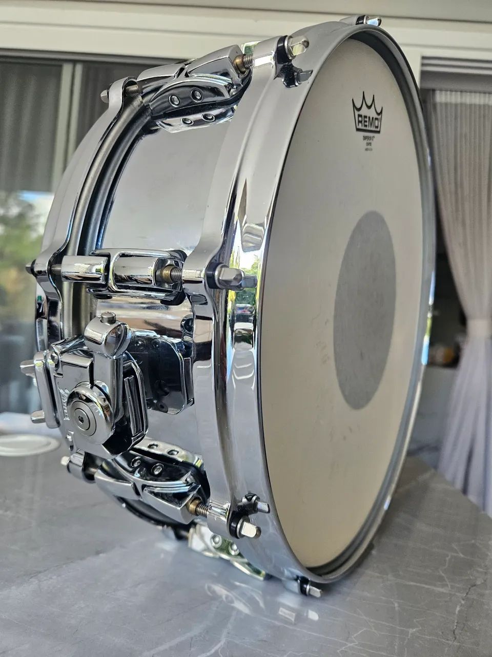 Caixa Pearl Reference Series Steel 14x5 - Impecável - Foto 5