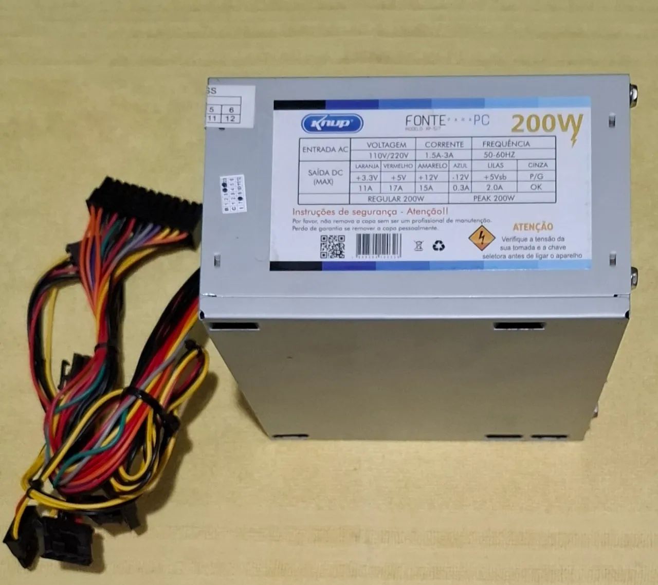 Fonte Pc 200w Knup Semi Nova
