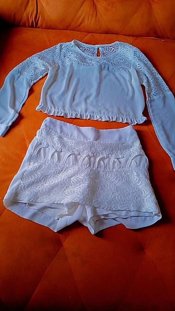 Conjunto feminino Saia Shorts + Croped - Foto 3