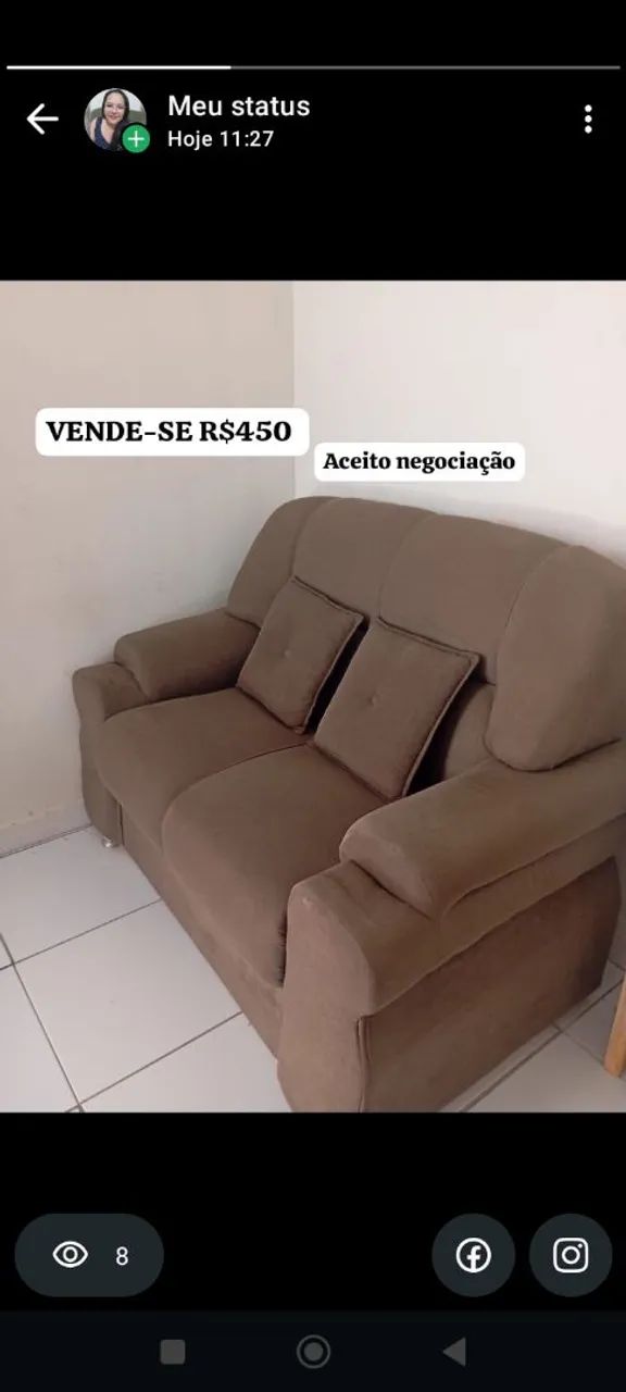 Sofá dois lugares 