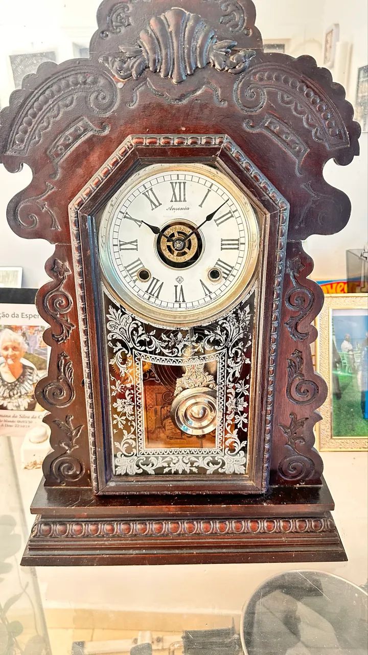 Vendo relógio de parede antigo 1886 - Foto 2