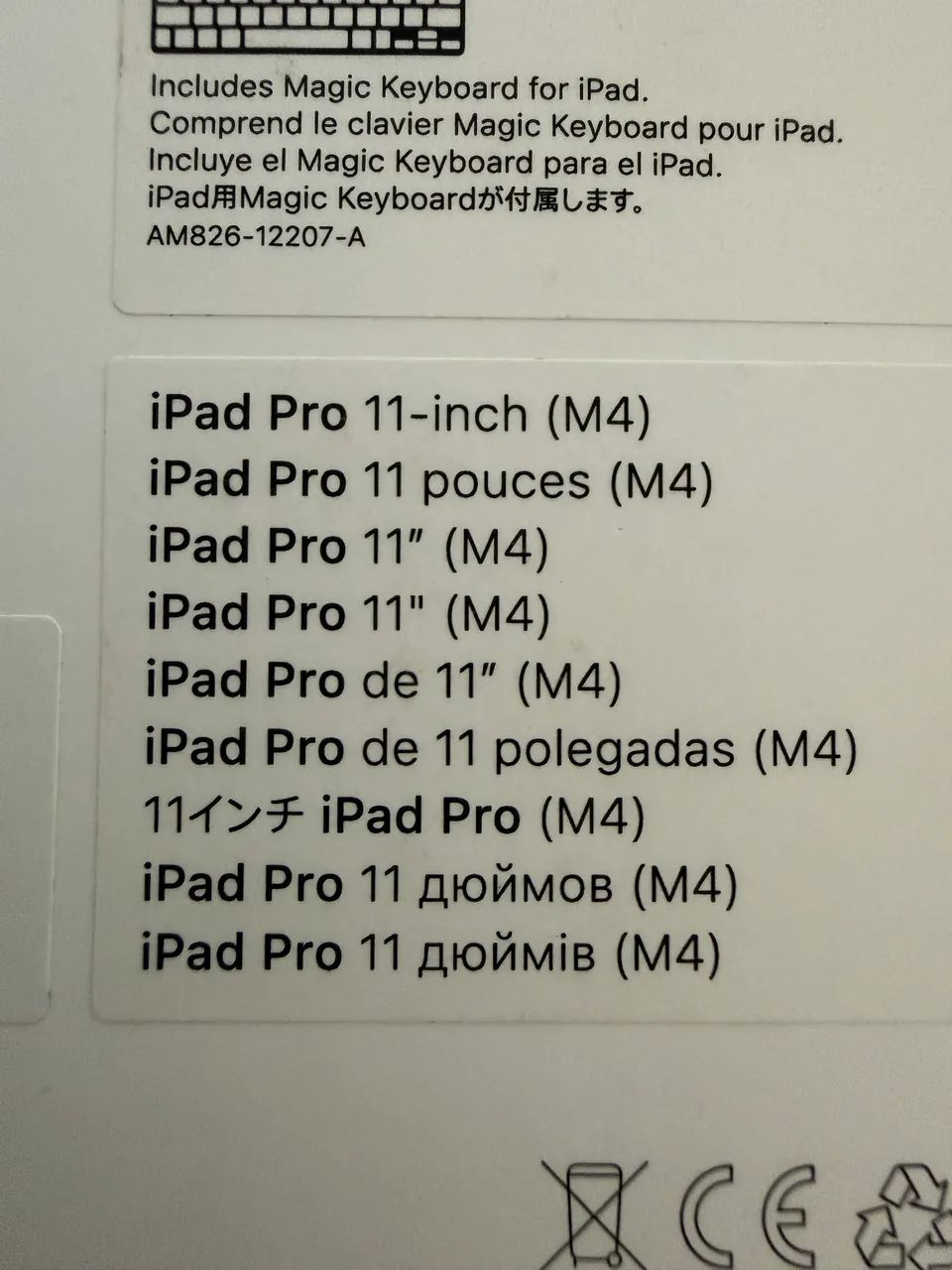 Teclado Apple Magic Keyboard MWR03LL/A para iPad Pro 11" (M4)