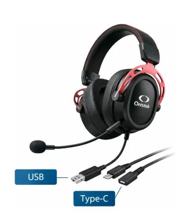 Headset Gamer Drivers 50mm, Usb + Type-c, - Foto 2