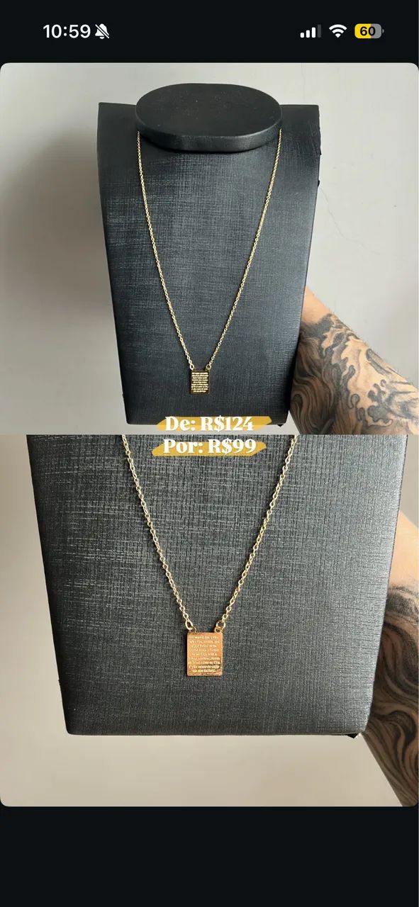 CORRENTE BANHADA A OURO 18K - Foto 2