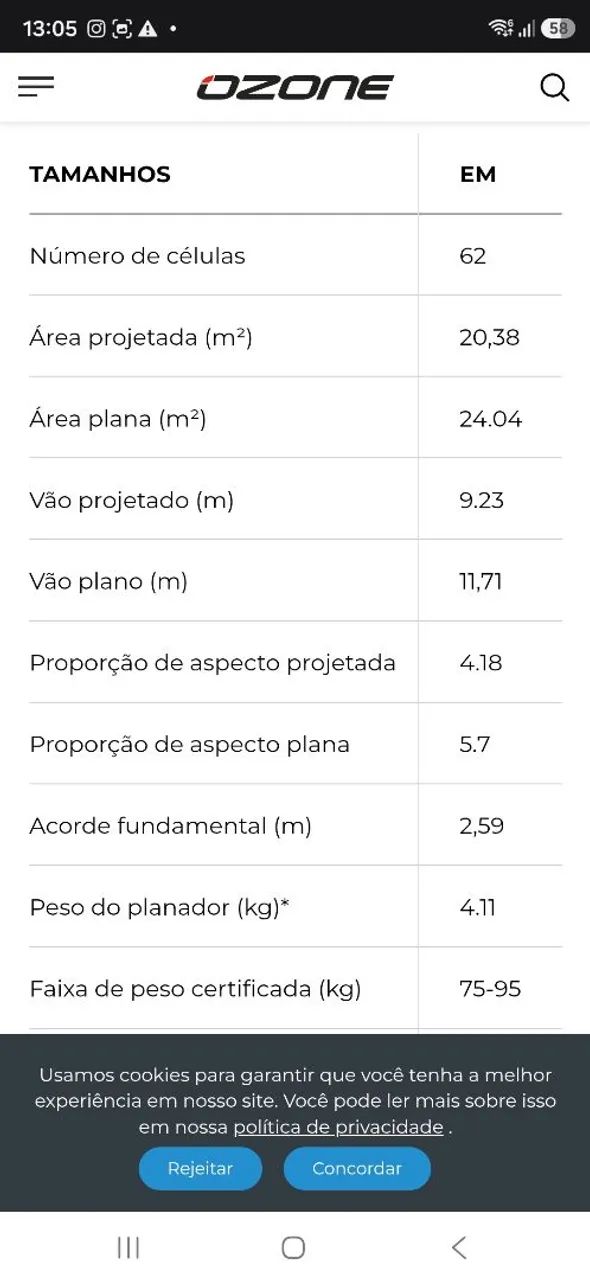 Parapente Ozone Swift 6 tm MS - Foto 3