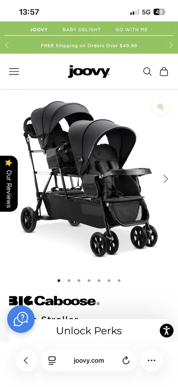 carrinho de bebês gêmeos joovy caboose  - Foto 2