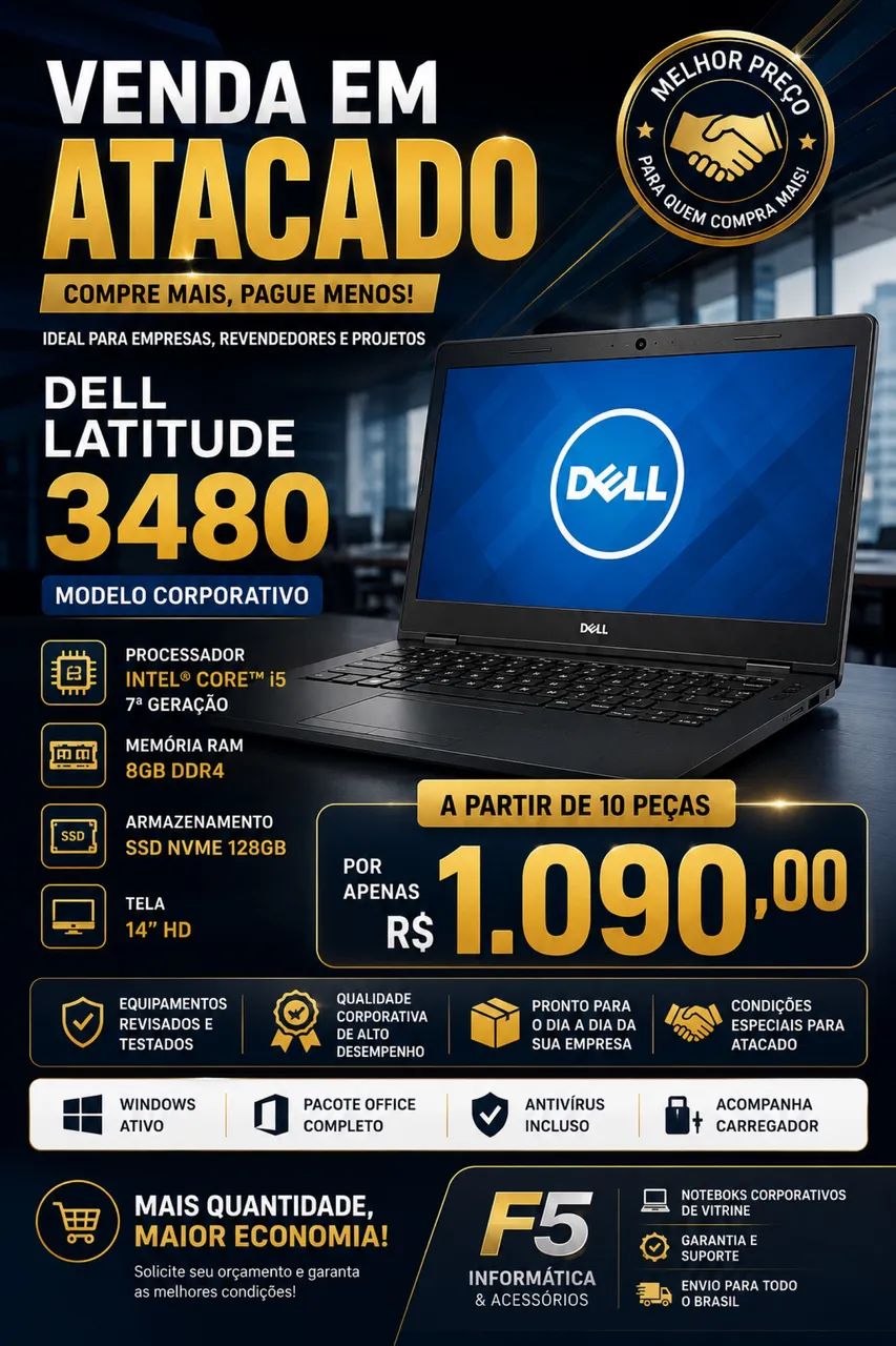 LOTE NOTEBOOK DELL LATITUDE 3480