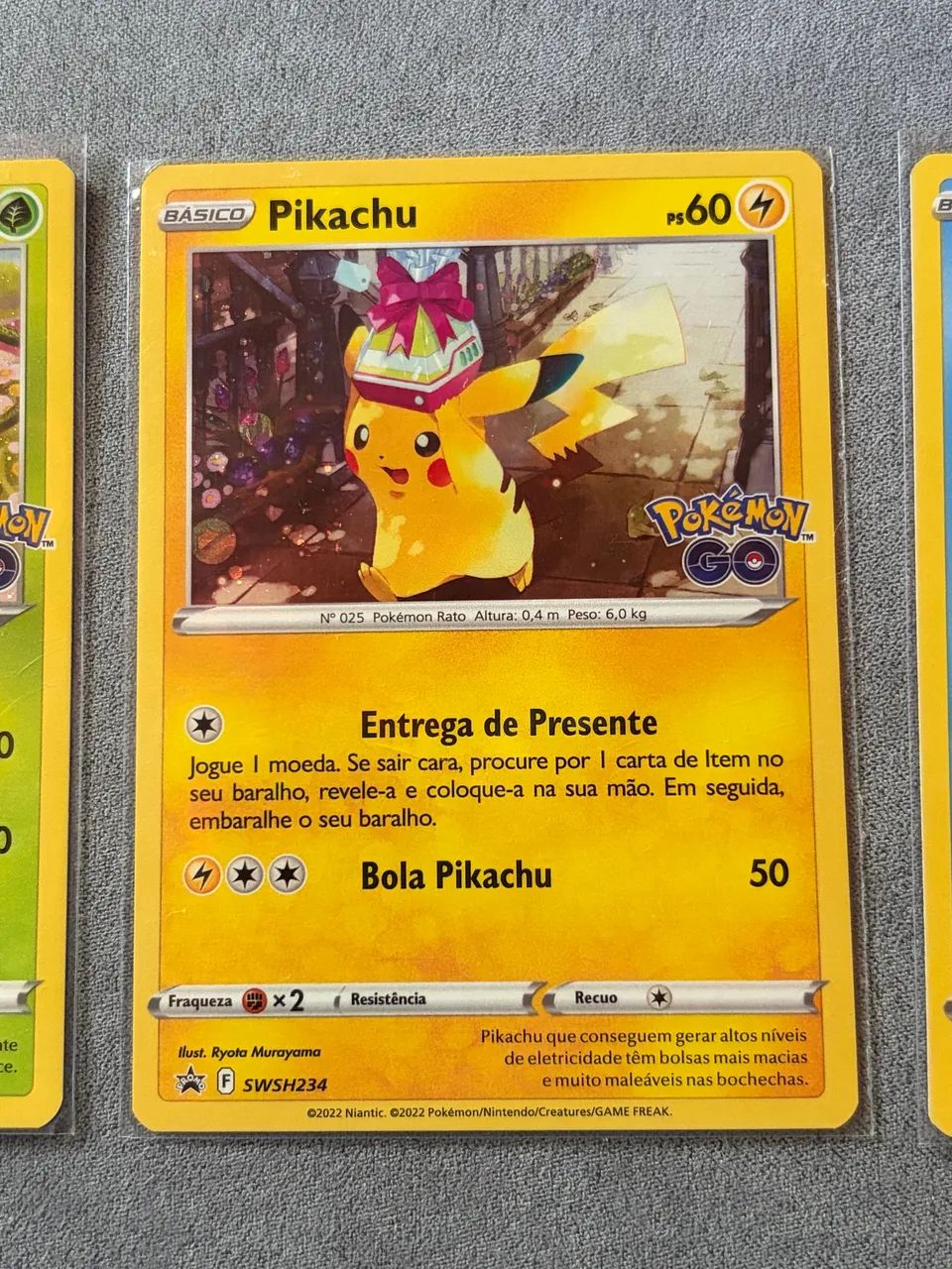 Carta Pokémon - bulbassauro, Pikachu e squirtle - NM - Foto 4
