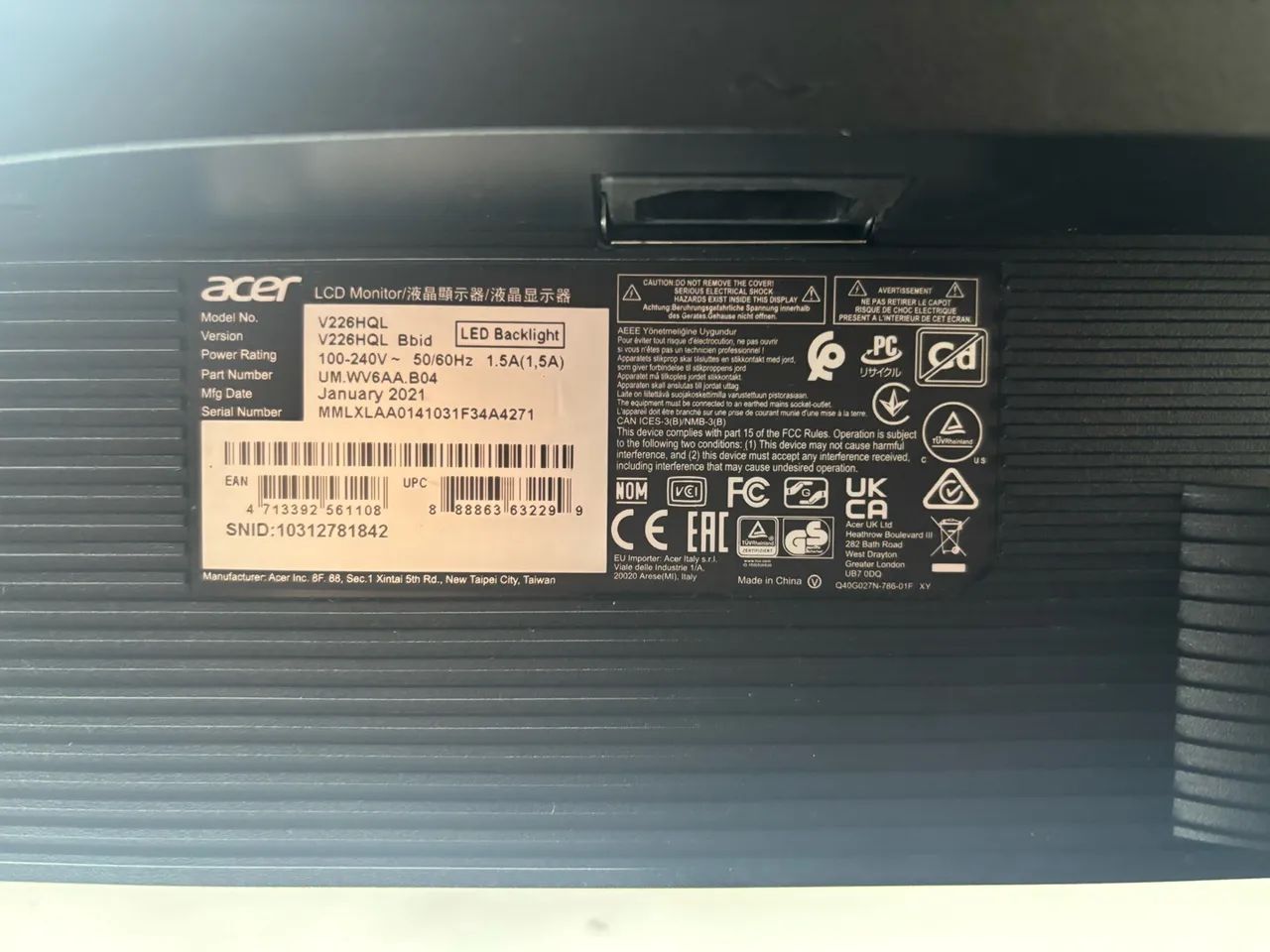 Monitor acer V226QHL - Foto 3