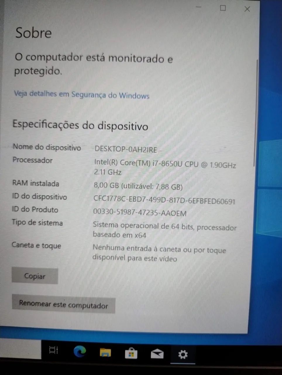 Notebook Dell i7 oitava geração 8gb memória RAM ddr4 e ssd m2 256gb - Foto 5