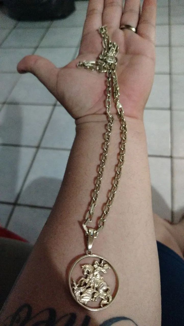 Cordão de prata banhado  - Foto 4