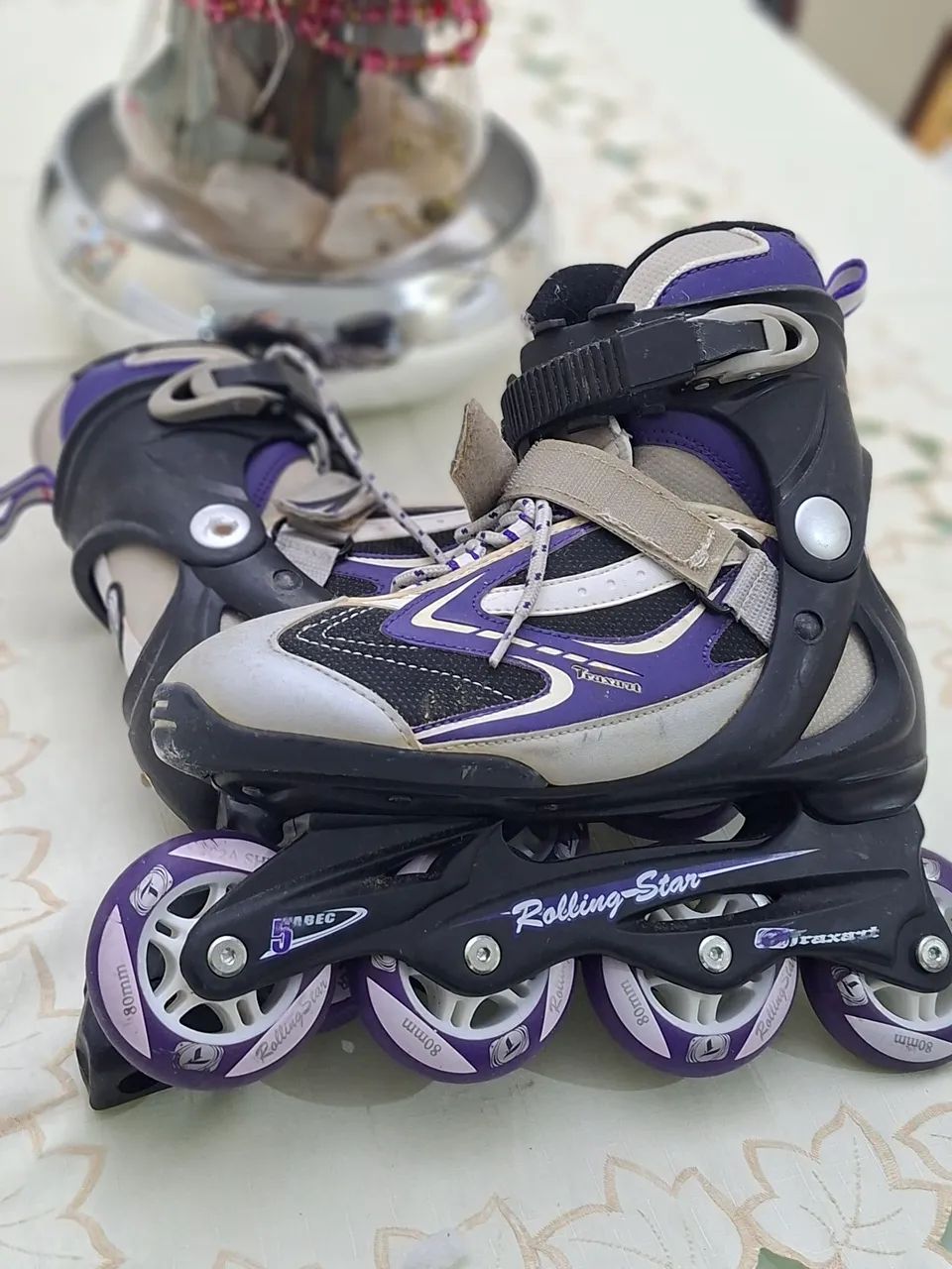  Patins+ equipamento de proteção  - Foto 3