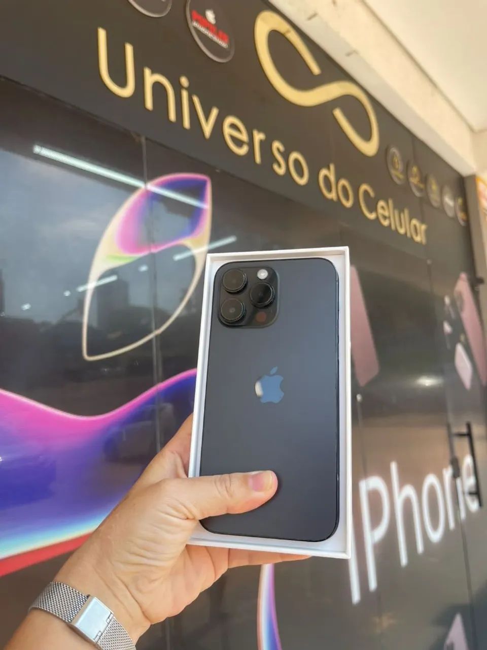 iPhone 14 PRO MAX 128Gb <br>77%<br>Com caixa <br>R$ 3.100