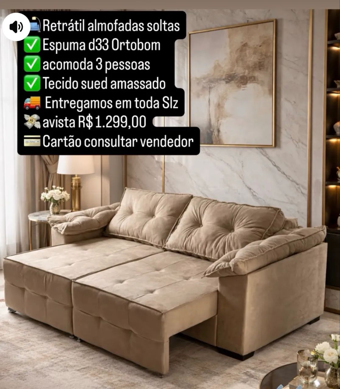 sofá retrátil 2m - Foto 3