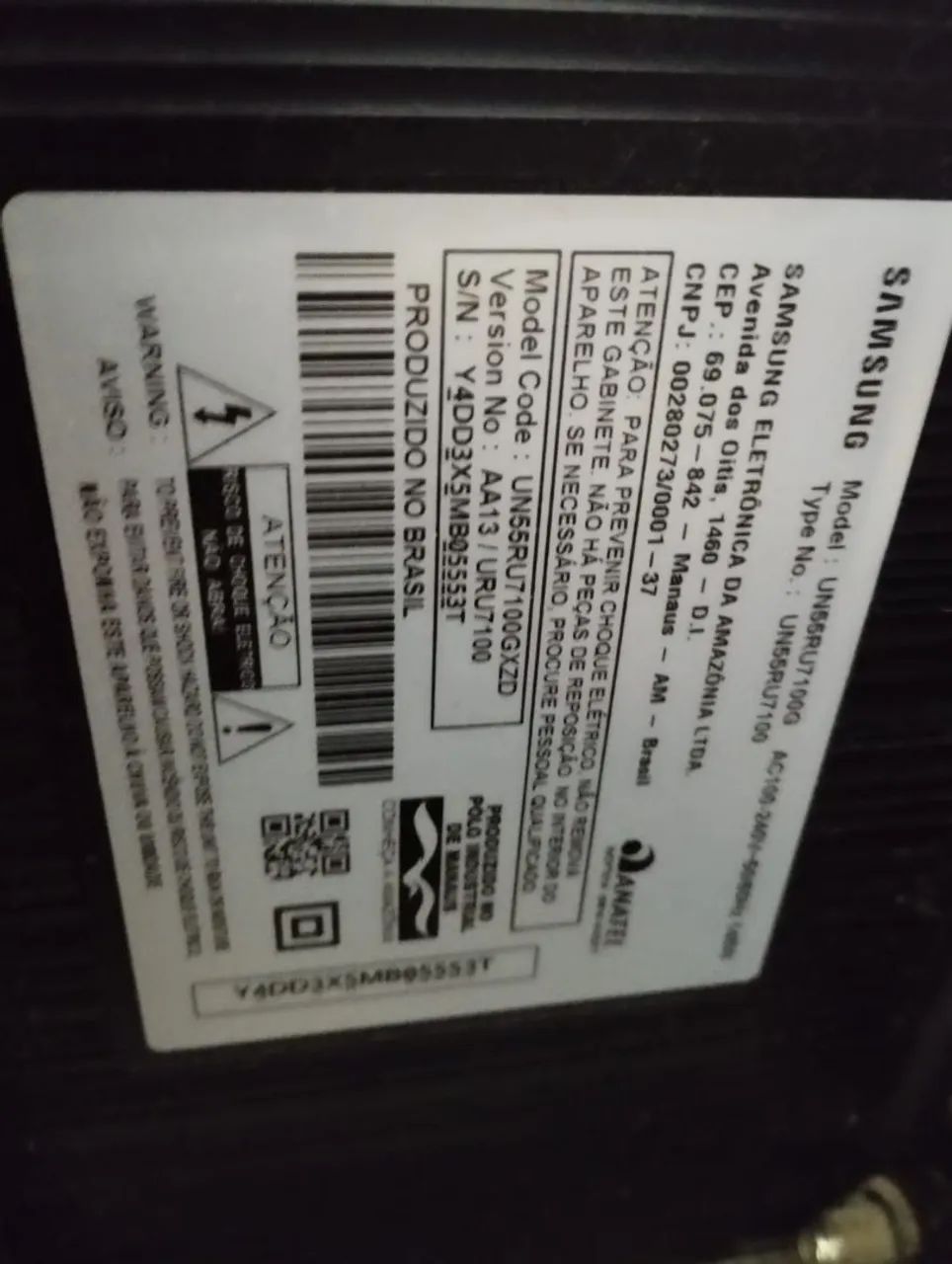 Smartv Tv Samsung 55 polegadas com defeito - Foto 4