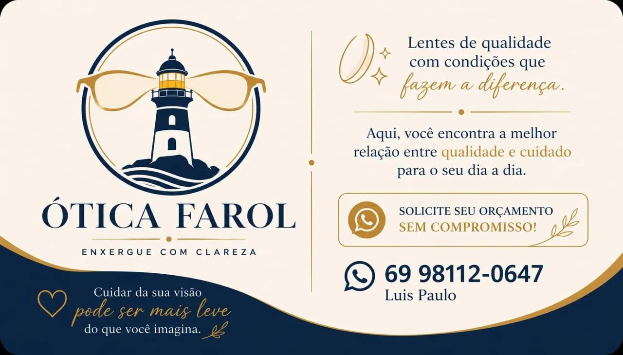 Lentes com preço acessível 