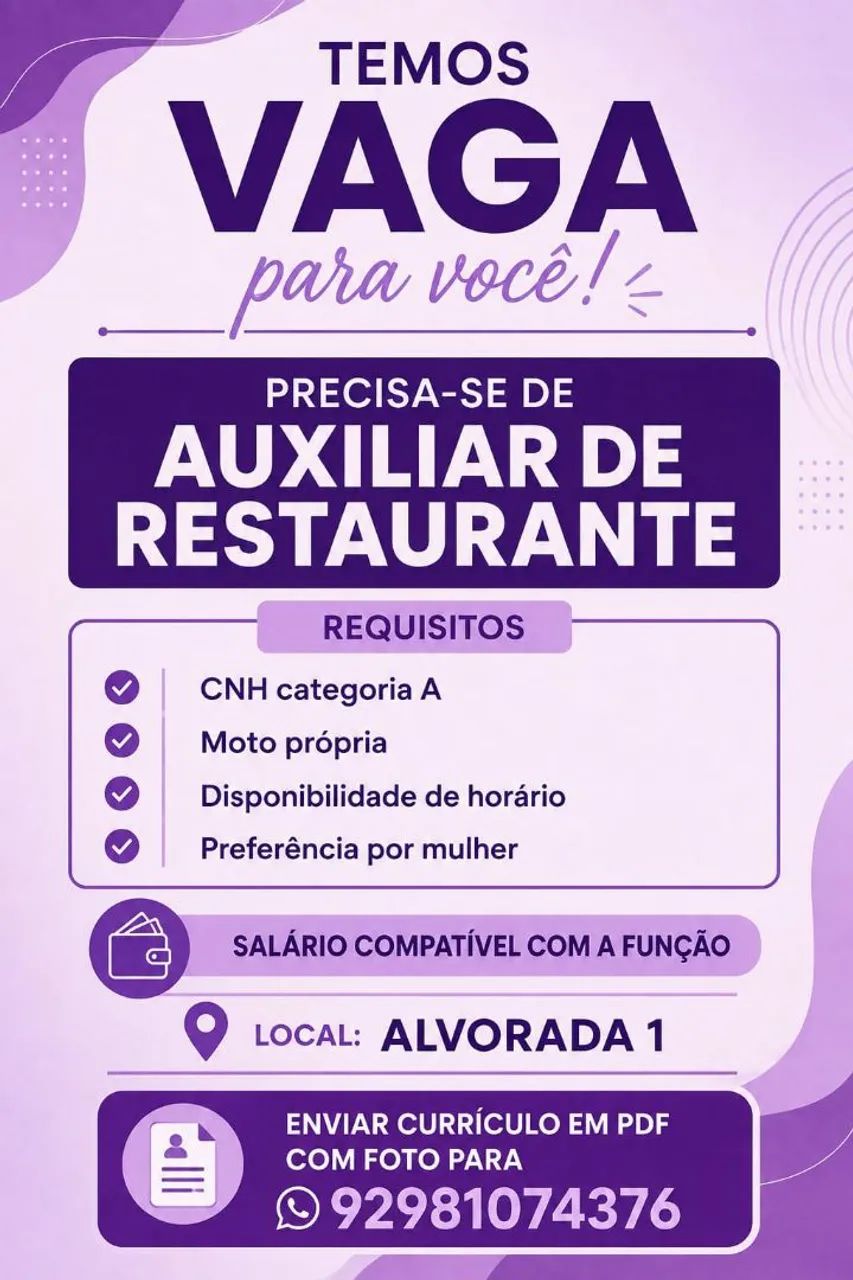 Atendente de restaurante 