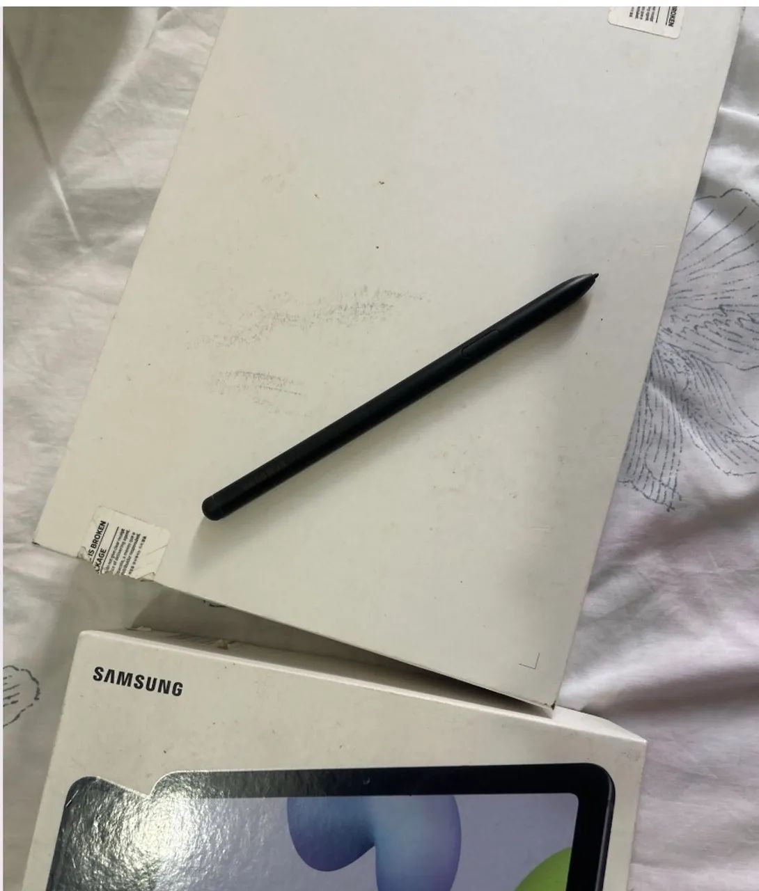 Tablet s6 lite samsung caneta capa caixa original display queimado, 128gb - Foto 3