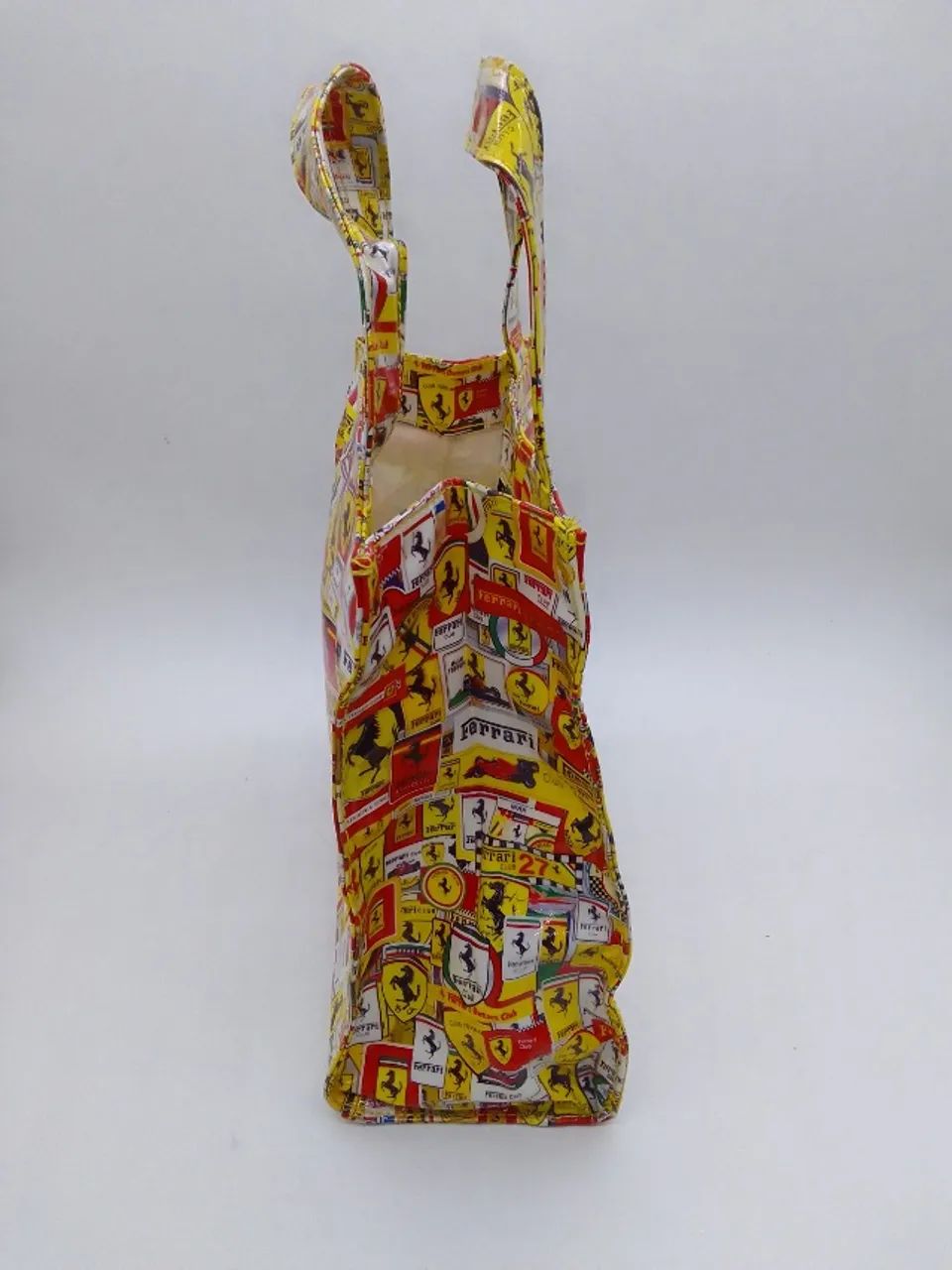 Sacola Lona Vinil Original Ferrari Promoção Anos 90 - 33 Cms  - Foto 4