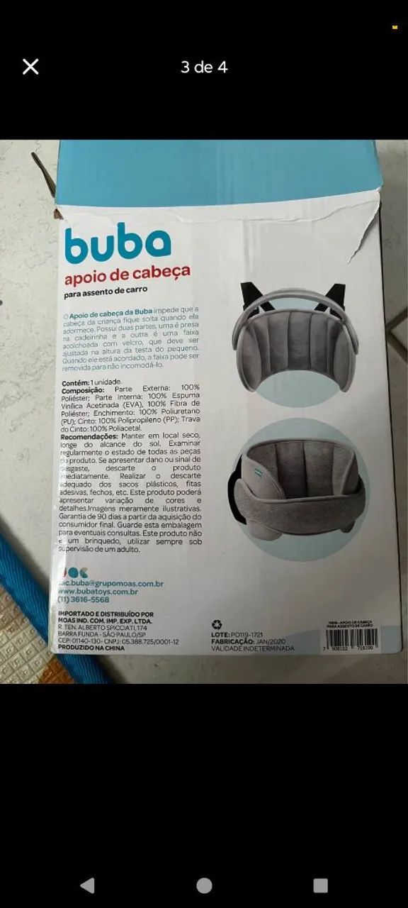 Apoio de cabeça Buba bebe