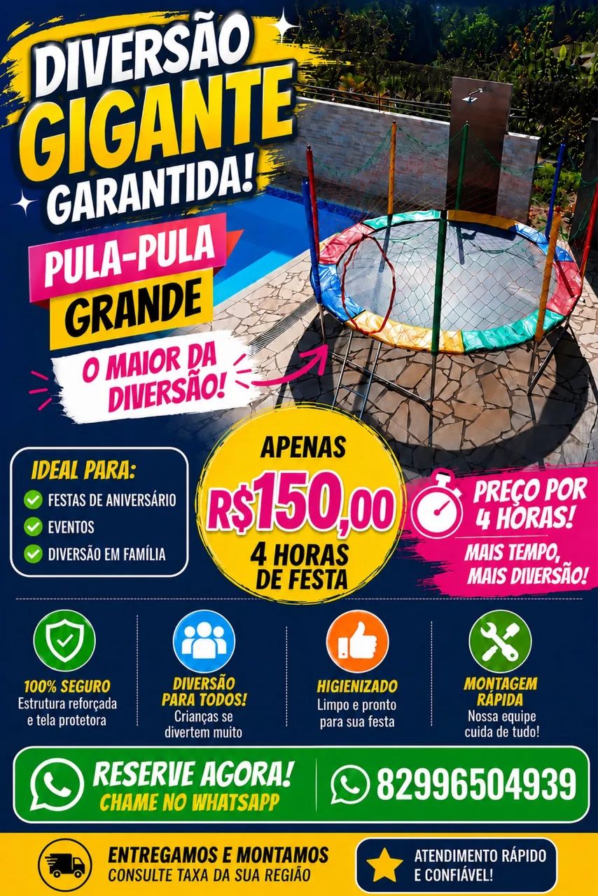 Pula-pula cama elástica G para locação  - Foto 2