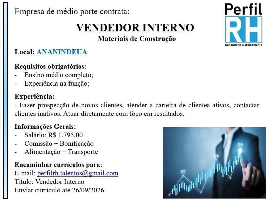 Vaga vendedor 