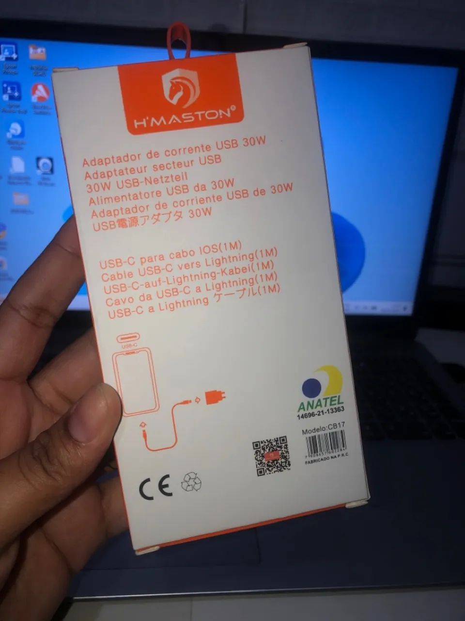 Carregador para iPhone Lightning fonte e cabo - Foto 2