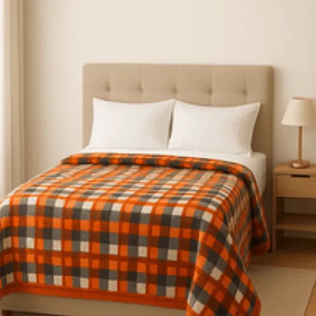 1 cobertor guaratinguetá casal boa noite 220x180cm xadrez - Foto 2