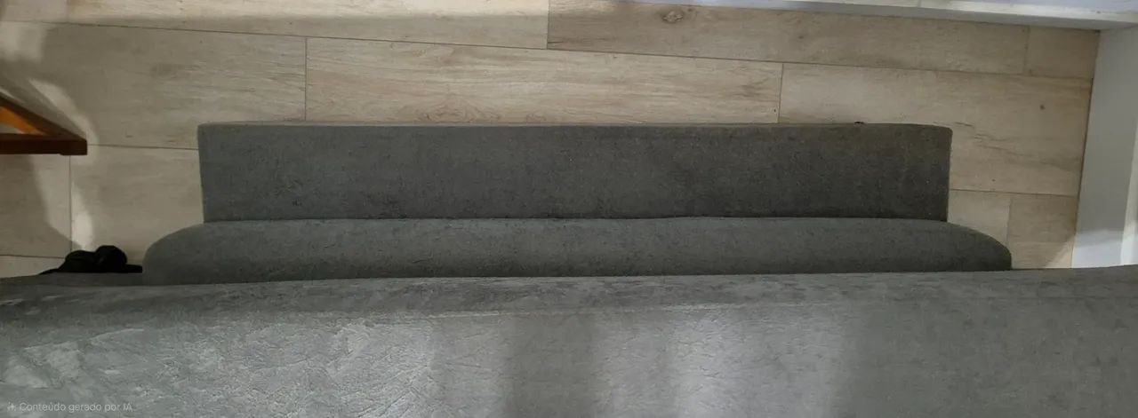 Sofá cama suede cinza 1,90 x 1,00m - Foto 4