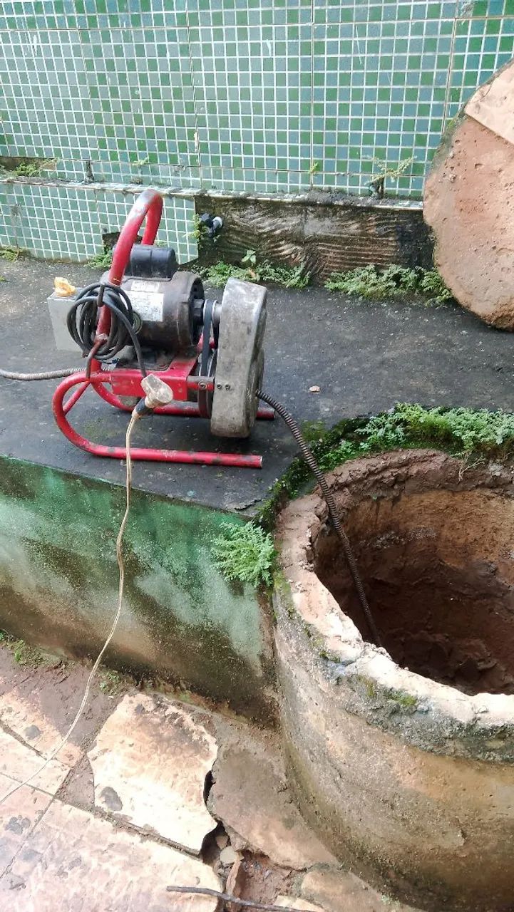 Desentupimento com máquina sem quebrar nada