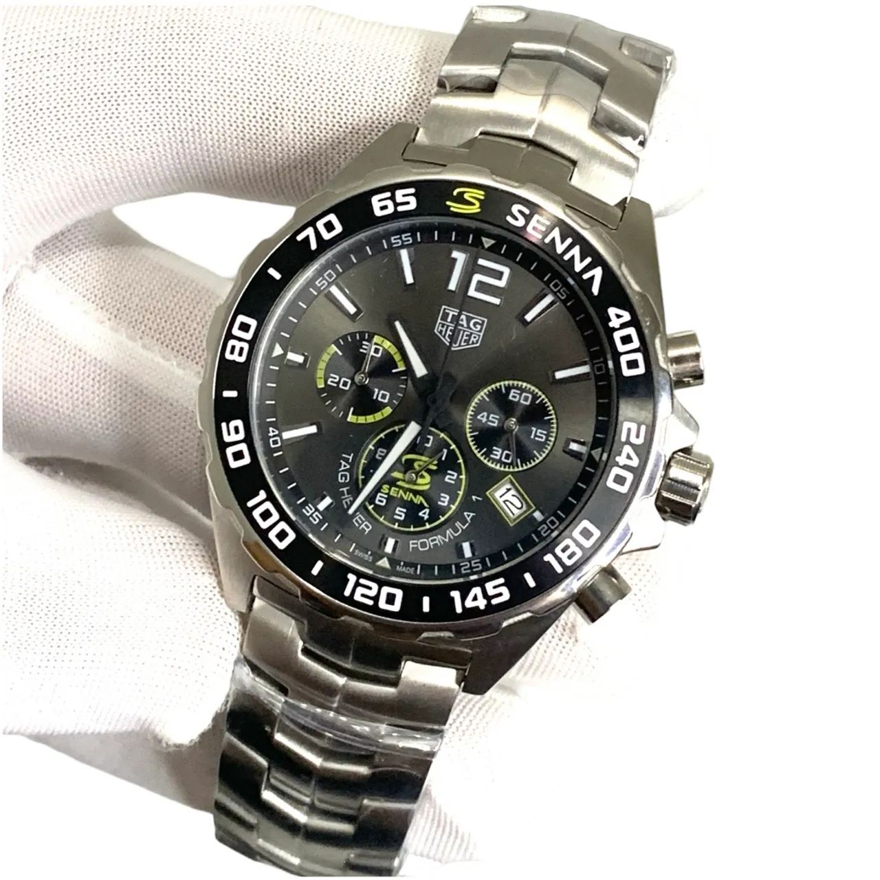 Relógio tag heuer Senna formula 1 prateado 