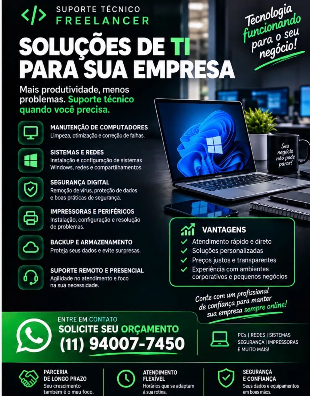 Suporte Freelancer para empresas