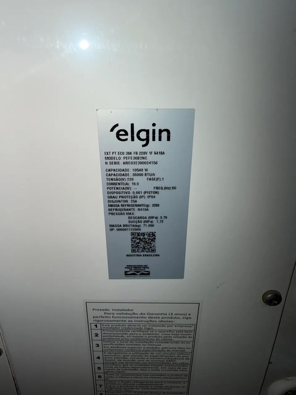 CENTRAL DE AR ELGIN 36 mil Btus - Foto 2