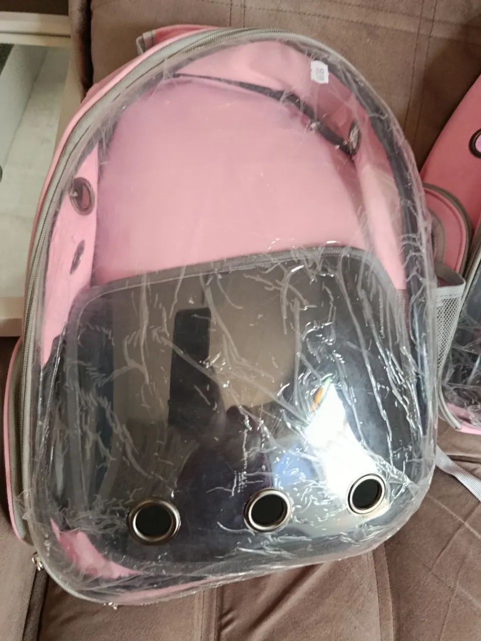 Mochila Rosa para seu animal até 6 kg - Foto 5