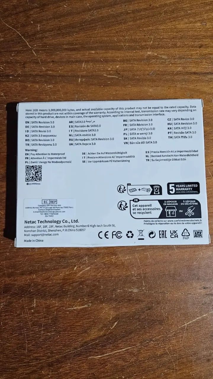 SSD Netac 512GB SATA III 2.5