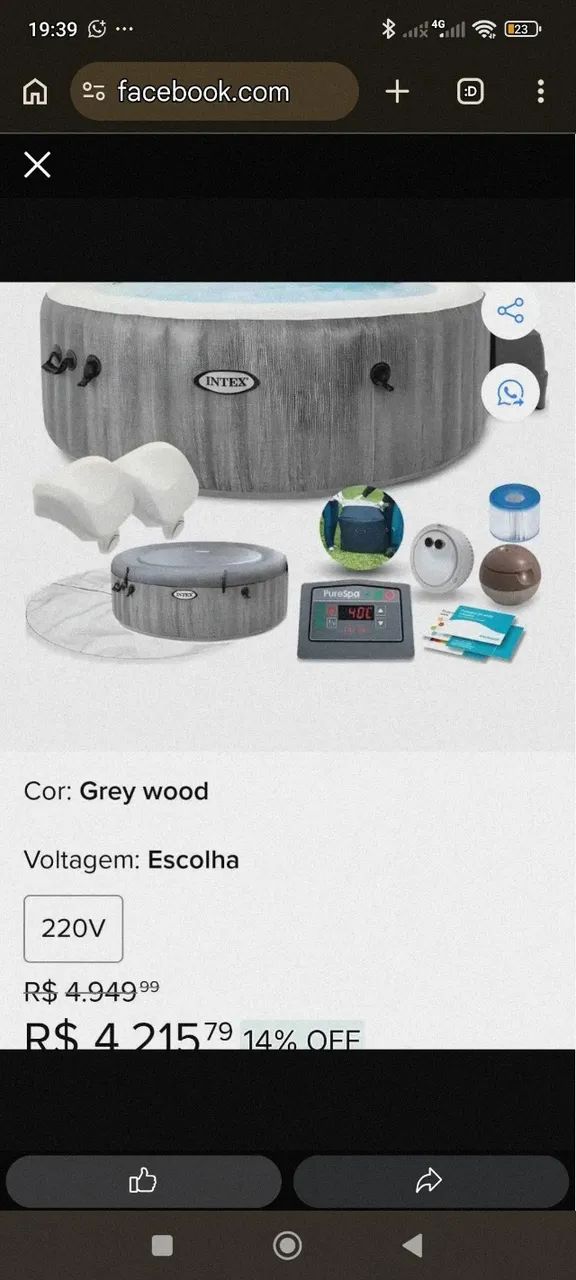 SPA Intex inflável deluxe 220v - Foto 4