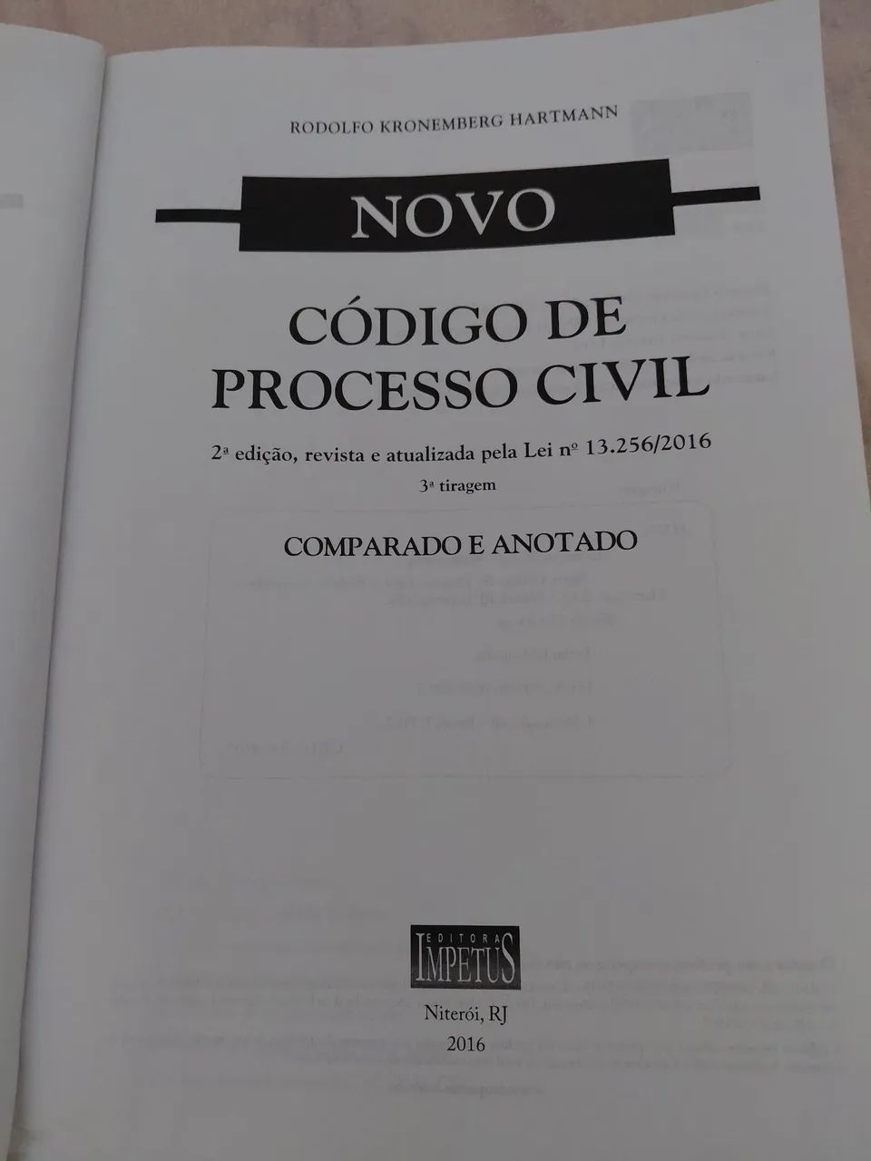 Vendo código de processo civil comentado 2° ED - Rodolfo Hartmann - Editora Impetus - Foto 3