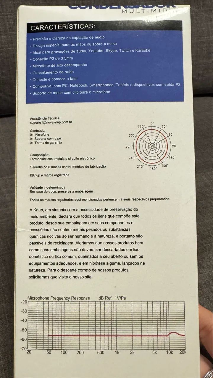 Microfone condensador multimídia caixa  - Foto 4