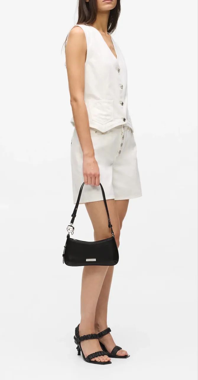 Bolsa karl lagerfeld baguete mini black importada - Foto 4