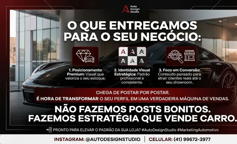 A Auto Design Studio nasceu com um propósito claro: elevar o padrão visual e comercial de 
