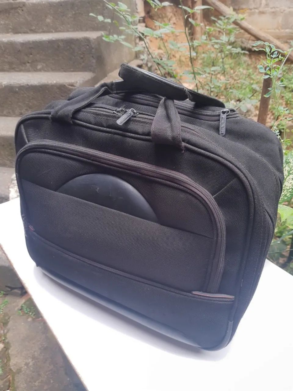 Bolsa executiva masculino preta com carrinho - Foto 2