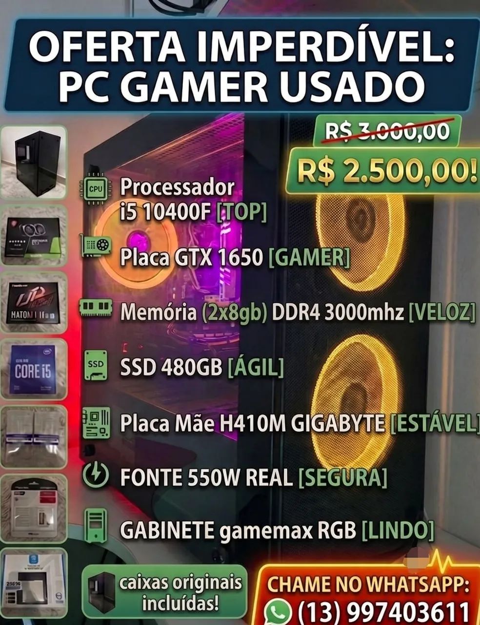Pc Gamer Completo (USADO) Execelente Estado!!