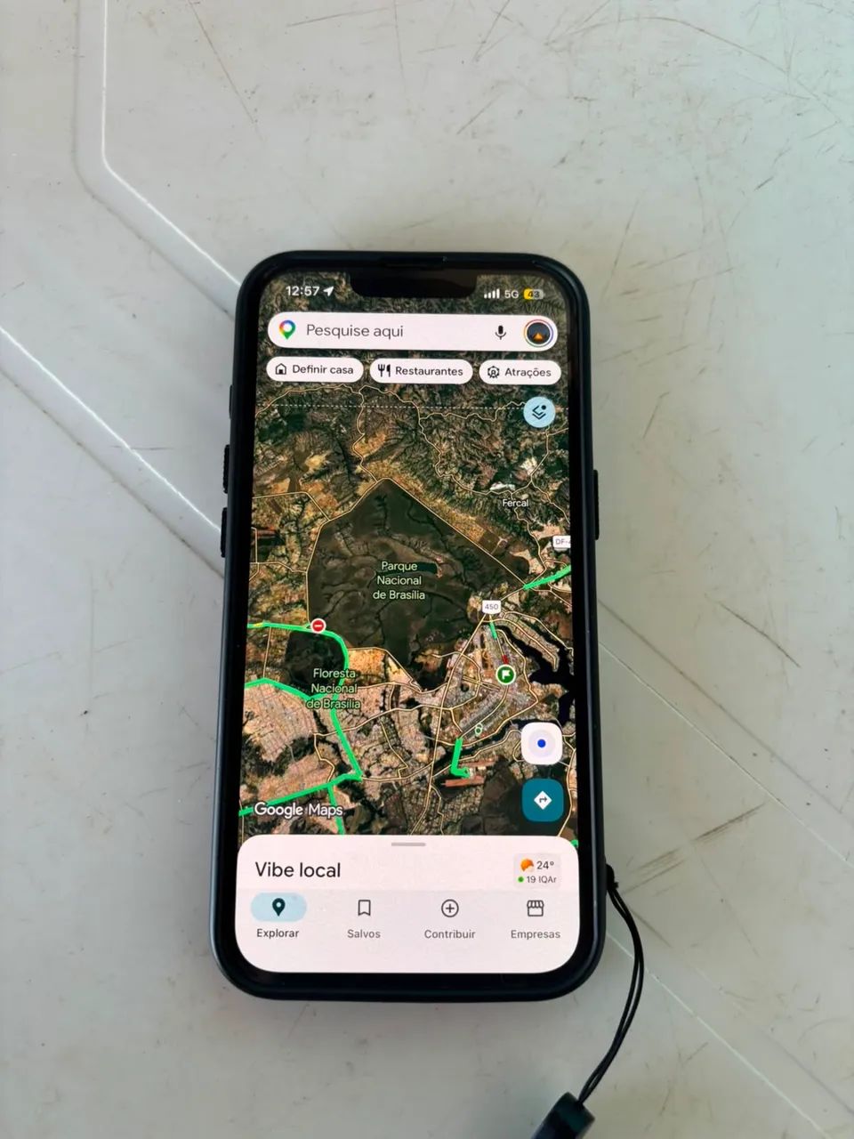 iPhone 16e Preto | 10 meses |  Bateria 100% e 203 ciclos