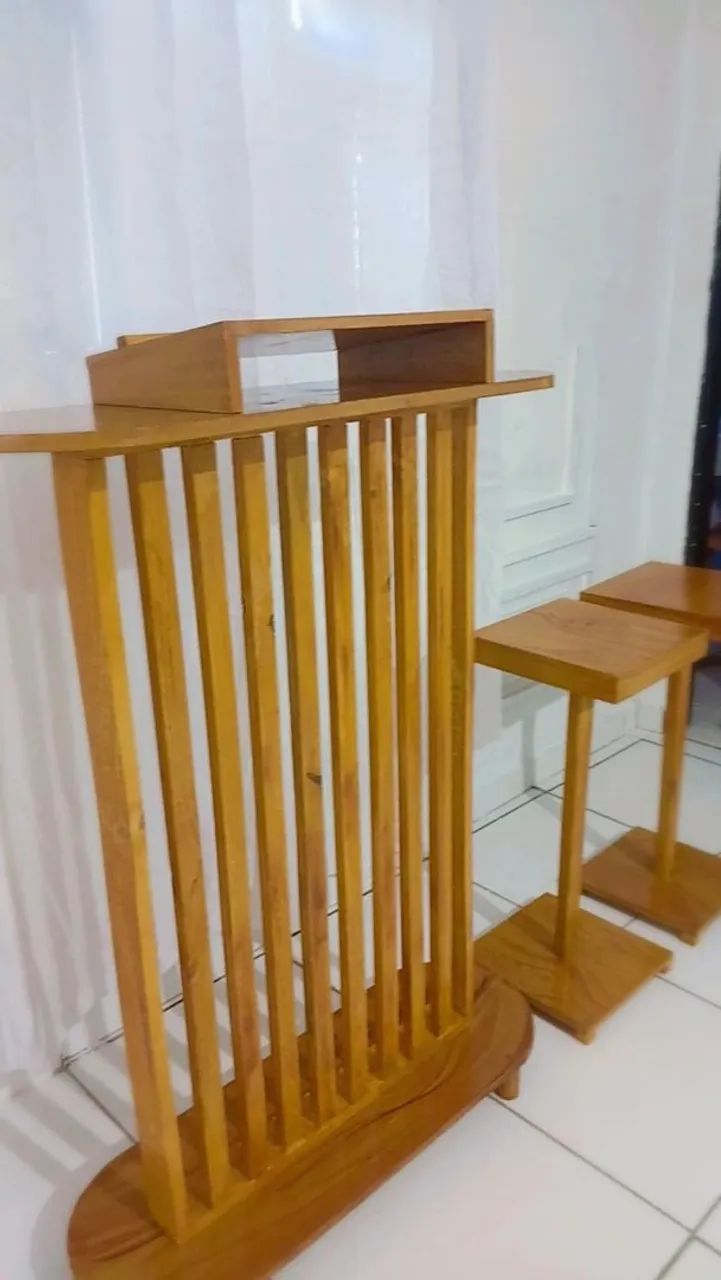 Pulpito Para igreja +mesa lateral modelo ripado - Foto 4