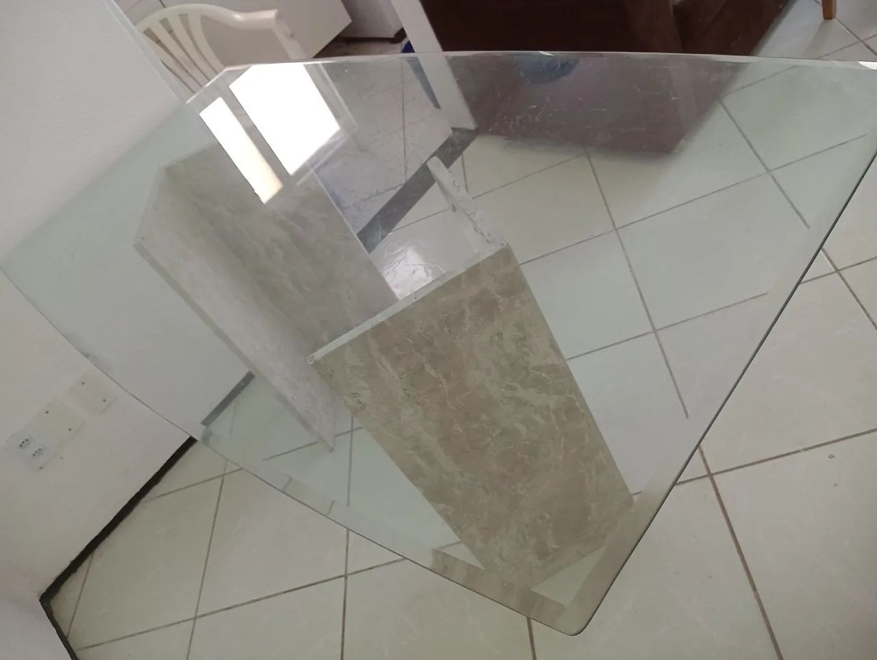 Mesa vidro e mármore  - Foto 2