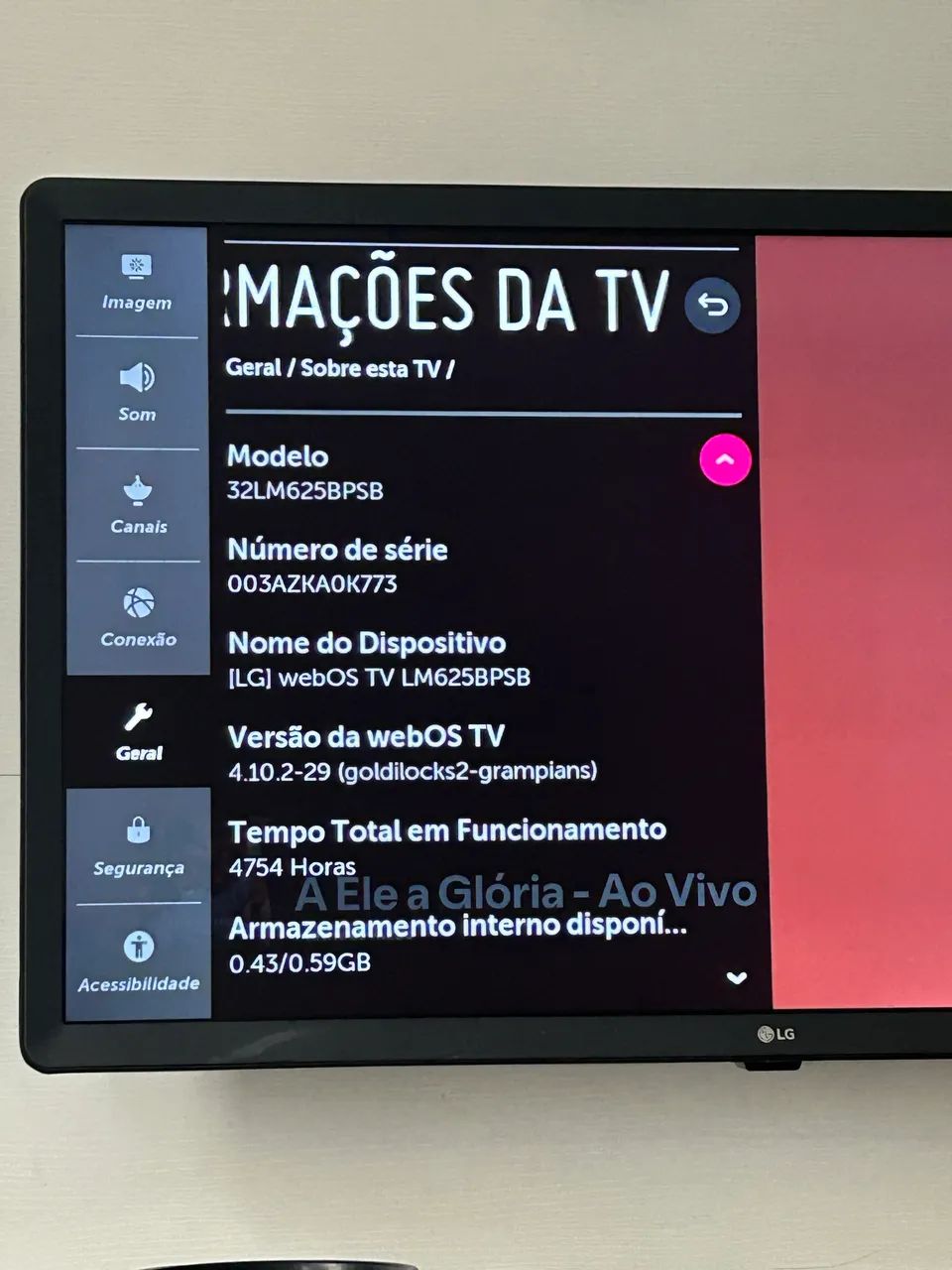 Smart TV LG 32? Full HD webOS - Modelo 32LM625BPSB - Foto 3