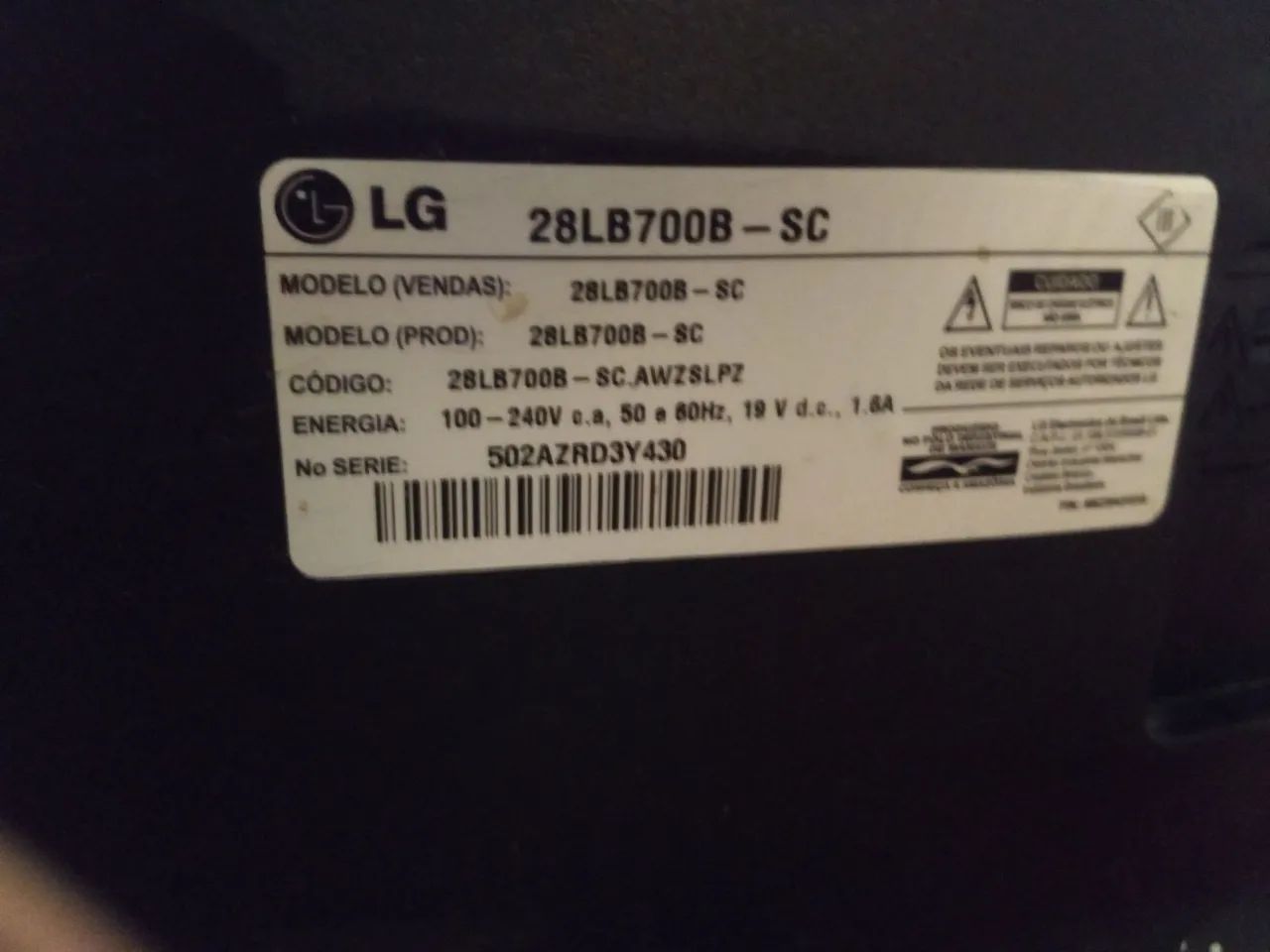 Tv monitor LG 28 polegadas com defeito - Foto 2