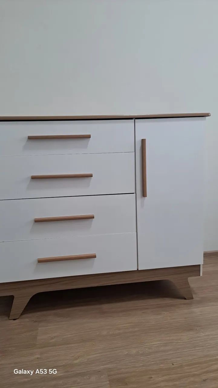 Jogo quarto bebê berço/cama cômoda e armario - Foto 5