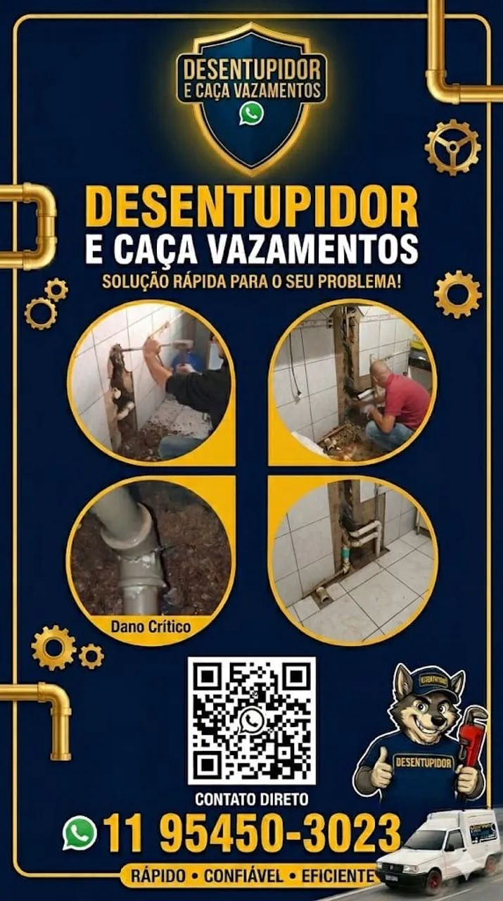 Caça vazamentos e desentupimento 